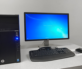 Photo of HP desktop computer